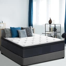 34cm Euro Top Queen Mattress Plush Comfort Support Breathable Pocket Spring Bed Mattress for Home Bedroom Sleeping Comfort