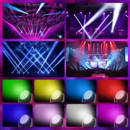 Moving Head Light with Hook, 19x15W RGBW 4in1 LED Beam Wash Zoom Effect Light, DMX512 Stage Light for DJ Disco Party Concert Wedding KTV Club, 540° Pan 270° Tilt, 8°-60° Zoom, 0-100% Dimming, Strobe