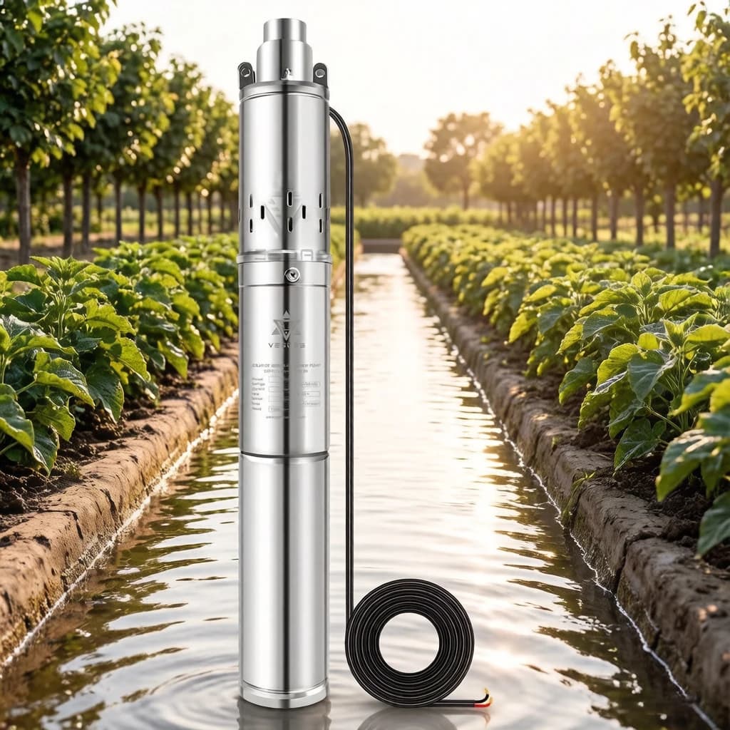 370W 750W 24V 48V 60V 72V DC Brushless Solar Submersible Water Pump with Built-in Controller, Solar Screw Deep Well Pump