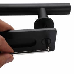 12''Barn Door Handle Black Embedded Translation Wooden Door Interior Door Handle