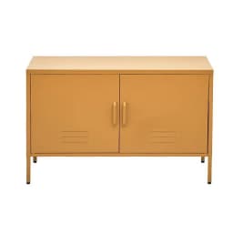 Artiss Style Yellow Metal Buffet Sideboard Storage Cabinet for Kitchen Dining Room