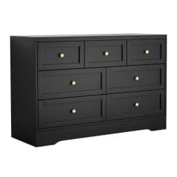 7 Drawer Dresser Storage Cabinet Bedroom Living Room Clothes Organizer Black