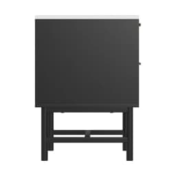 Modern Black Bedside Table with 2 Drawers Compact Nightstand for Bedroom Storage End Table for Small Spaces
