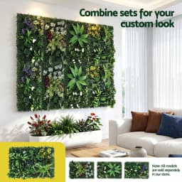 4PCS Artificial Boxwood Wall Panels 40x60cm Green Hedge Backdrop Garden Fence Decor