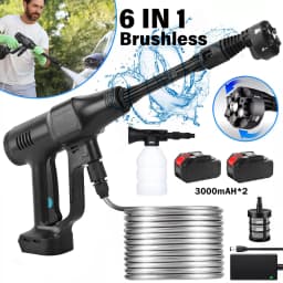 Brushless Cordless Electric High Pressure Spray Car Gun 6-in-1 Washer Cleaner