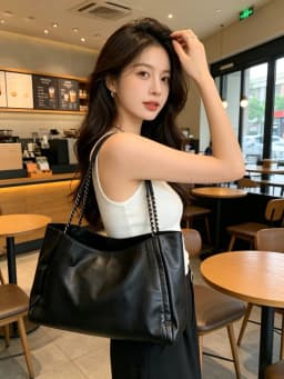 Korean Style Large Capacity Shoulder Bag Women's New Summer Commuting Vintage Versatile Handbag Soft Leather