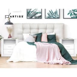 Modern White Bedside Table with 2 Drawers and Open Shelf Compact Nightstand for Bedroom Storage and Organization