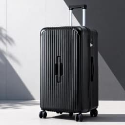 28 Inch Hard Shell Suitcase with 5 Wheels Type C Charging Port TSA Lock Black Travel Luggage