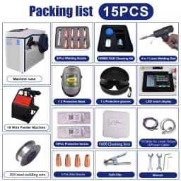 1500W Handheld 4 In 1 Fiber Laser Welding Machine Raycus 1500W Welder with Welding Cleaning Cutting Weld Seam Cleaning for Metal 220V