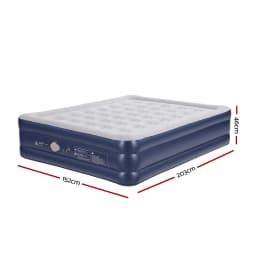 Queen Inflatable Air Mattress 46cm Thick Cube Air Bed Portable Comfortable Sleeping Bed for Home Travel Camping