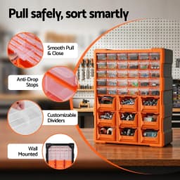 39 Drawer Hardware Storage Cabinet Screw Organizer Box Anti Drop Multi Compartment Tool Parts Storage Container