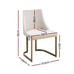 Modern Beige Linen Fabric Dining Chairs Set of 2 Upholstered Wooden Frame Dining Room Accent Chairs