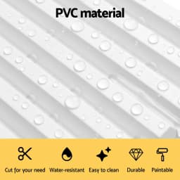 3D Vertical PVC Wall Panels 50x50cm Set of 15 Decorative Feature Wall Panels for Interior Design