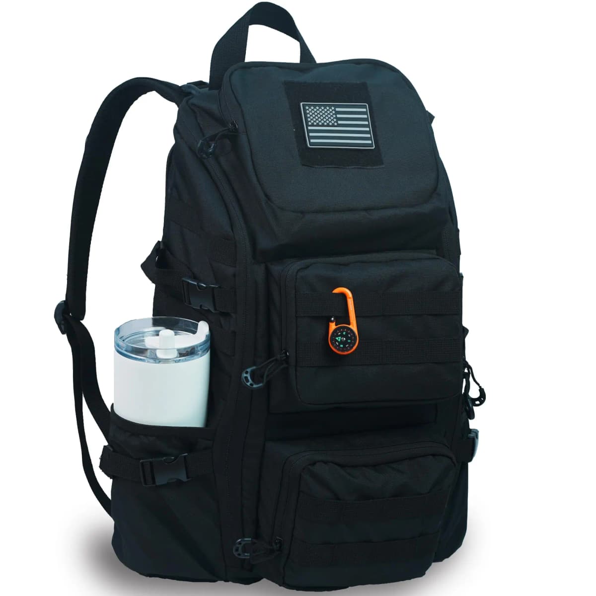 40L Tactical Backpack for Men, Military Molle Assault Pack with Laptop Compartment, Waterproof Slim Rucksack Daypack for Hiking Camping Travel Outdoor Work School