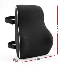 Ergonomic Memory Foam Lumbar Support Cushion for office Chair Car and Home Breathable for back Pillow with Adjustable Straps