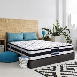 24cm Super Firm Queen Size Mattress Orthopedic Support Breathable Durable High Density Foam Sleep Bed for Home Use