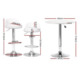 Modern Bar Table and Stools Set Dining Desk Kitchen Chairs Cafe Pub Furniture Set