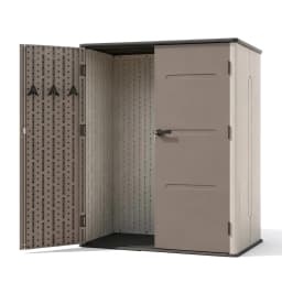 Garden Shed Outdoor Storage Shed Tool Workshop with Lockable Double Doors Weather Resistant Steel Frame Backyard Utility Storage