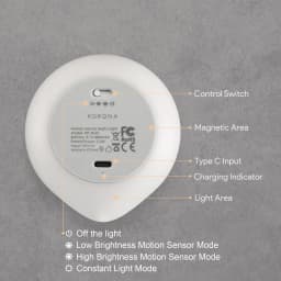 Motion Sensor USB C Rechargeable LED Night Light 2 Pack Closet Cabinet Under Bed Lamp