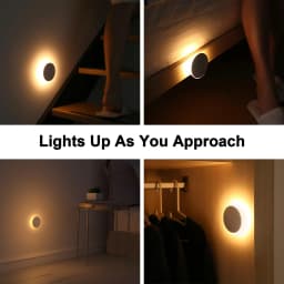 Motion Sensor USB C Rechargeable LED Night Light 2 Pack Closet Cabinet Under Bed Lamp