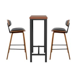 Bar Table and Stools Set for Dining Desk Kitchen Chairs Cafe Pub Modern Space Saving Breakfast Bar Furniture Set
