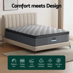 Giselle 34cm Double Bed Mattress Thick Comfortable Supportive Breathable Durable Home Sleeping Mattress