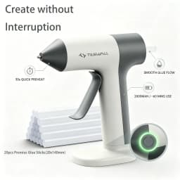 Wireless Hot Glue Gun Quick Preheating Mini Hot Glue Gun With Built-In 2000 mAh Battery 20 Premium Glue Sticks (7 X 140 mm) Mini Hot Glue Gun For Crafts DIY