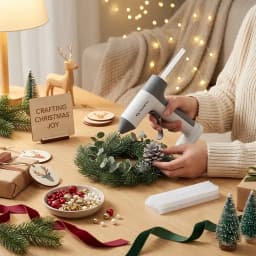 Wireless Hot Glue Gun Quick Preheating Mini Hot Glue Gun With Built-In 2000 mAh Battery 20 Premium Glue Sticks (7 X 140 mm) Mini Hot Glue Gun For Crafts DIY