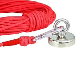 8mm Emergency Escape Rope Climbing Buckle Magnet Fishing Rope Nylon Rescue Safety Rope 20m Length For Outdoor Sports Camping