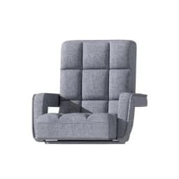 Grey Floor Chair Lounge Swivel Sofa Adjustable Low Seating Cushion Chair for Living Room Bedroom Reading Relaxing Upholstered Floor Seat