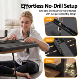 Universal TV Stand for 24 to 86 Inch TVs LED Screen Table Top Desktop Mount Adjustable Height Stable Base Compatible with Most Flat Panel TVs