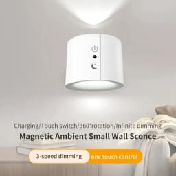 Modern LED Wall Lamp Rechargeable 360° Rotating Dimmable Magnetic Sconces Light