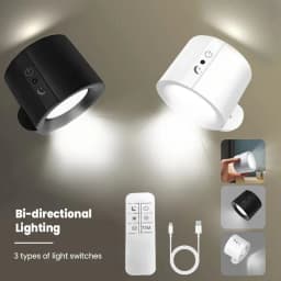 Modern LED Wall Lamp Rechargeable 360° Rotating Dimmable Magnetic Sconces Light