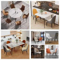 LUVODI 80CM Square Kitchen Dining Table,Modern Dining Room Table with Metal Legs for Living Room Coffee Shop Restaurant