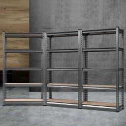 Heavy Duty 3x1.5M Garage Shelving Warehouse Storage Rack Charcoal Steel Pallet Racking
