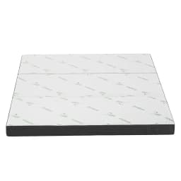 Foldable Foam Mattress Double Size Bamboo Cover Portable Sleeping Pad for Home Guest Room and Travel