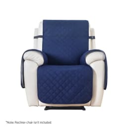 Navy Water Resistant Recliner Chair Cover for Home Furniture Protection