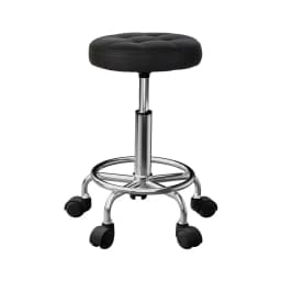 Salon Stool Round Swivel Chair Adjustable Height Rolling Beauty Spa Stool Upholstered Backless Seat for Salon Office Home Use