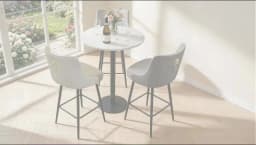 360 Swivel Upholstered Bar Stools, High Tufted Back with Lion Head Pull Ring, Microfiber Leather Counter Height Chairs with Footrest for Kitchen Island