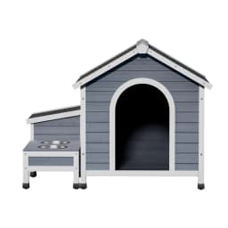 Large Wooden Dog Kennel Outdoor Pet House Indoor Puppy Cabin Wooden Shelter with Weather Resistant Roof and Spacious Design
