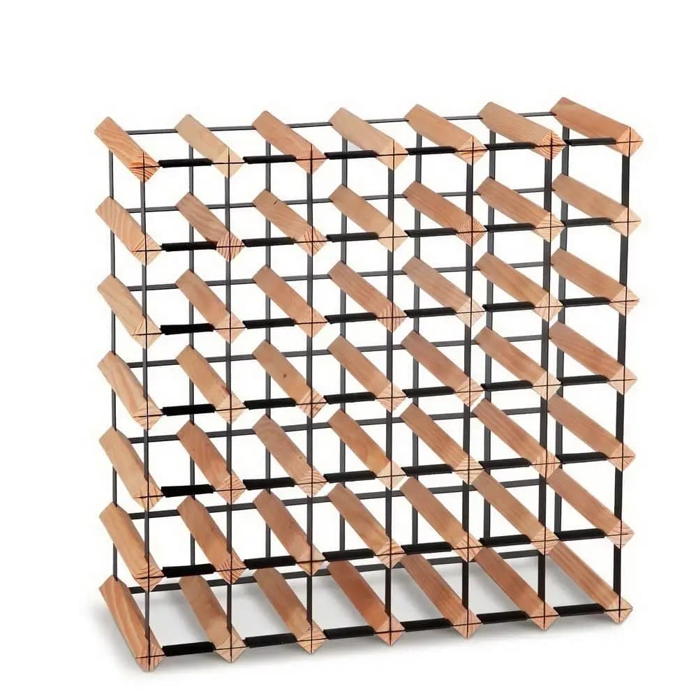 42 Bottle Wine Rack Wooden Floor Standing Storage Shelf Organizer for Home Kitchen Dining Room