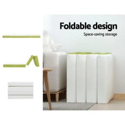 Foldable Single Foam Mattress Green Portable Tri Fold Sleeping Pad for Home Travel Guest Use
