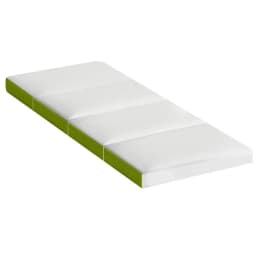 Foldable Single Foam Mattress Green Portable Tri Fold Sleeping Pad for Home Travel Guest Use