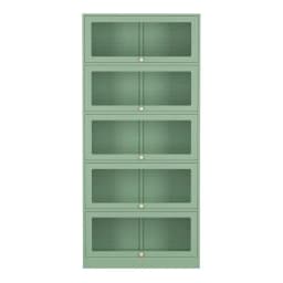 Modern Green Metal Buffet Sideboard Cabinet with Adjustable Shelves Storage for Kitchen Dining Room Living Room