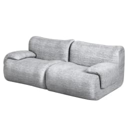 2 Seater Modular Sectional Sofa Bed No Assembly Living Room Grey Couch