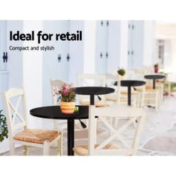 Adjustable Round Black Gas Lift Bar Table Modern Height Adjustable Pub Table Durable Metal Base Home Kitchen Dining Furniture