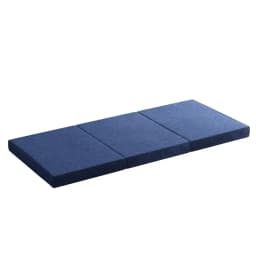 Foldable Single Foam Mattress Blue Portable Tri Fold Sleeping Pad for Home Guest Bed Camping Use