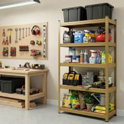 Garage Shelving 1.6x0.8m Heavy Duty Warehouse Storage Rack Yellow Steel Shelf