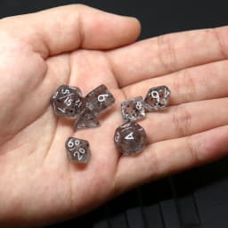 28pcs 4Set Mini Size Acrylic Inlaid Gold Foil Board Game Dice Polyhedral Table Game Dice Role-Playing RPG Dice