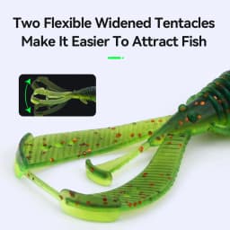 KINGDOM Soft Lure 63mm 76mm Floating Shrimp Bait TPE Lure Realistic Shrimp Worm Soft Bait for Bass Trout Saltwater Fishing